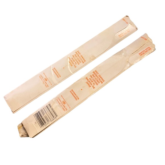 Lot of 2 Vintage Coats & Clark Brass Metal Trouser Zippers - Picture 5 of 5